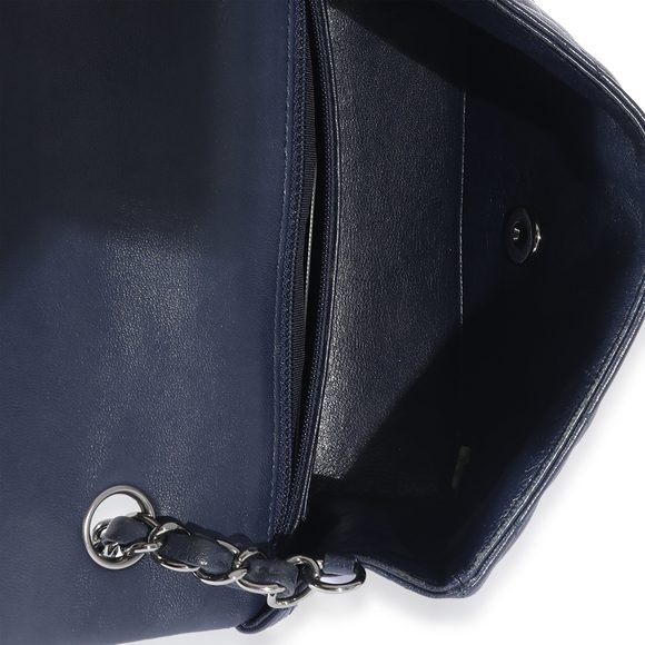 Chanel Navy Quilted Lambskin Rectangular Mini Flap Bag - Picture 8 of 8